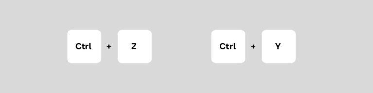 shortcut keys for Redo and Undo