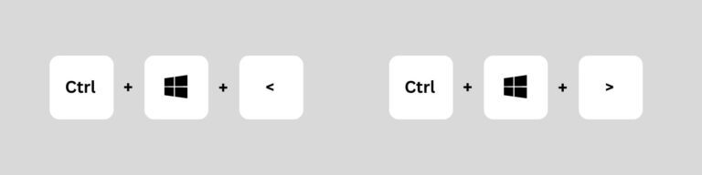 Shortcut key for switching virtual desktop